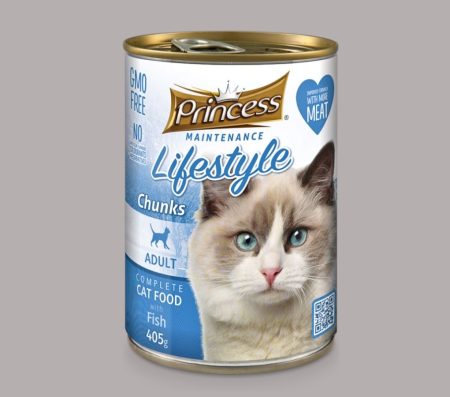 Princess Cat Adult Maintenance Lifestyle Chunks with Fish 415g (Wet Food)