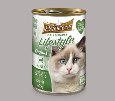 Princess Cat Adult Maintenance Lifestyle Chunks with rabbit 415g (Wet Food)