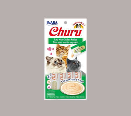 Churu Cat Creamy Treat Tuna with Chicken Recipe 14g x 4 tubes