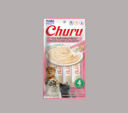 Churu Cat Creamy Treat Tuna with Salmon Recipe 14g x 4 tubes