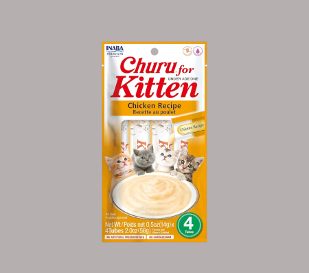 Churu for Kitten Creamy Treat Chicken Recipe 14g x 4 tubes