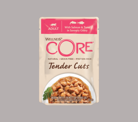 Core Tender Cuts with Salmon & Tuna in Savoury Gravy for Adult Cat 85g