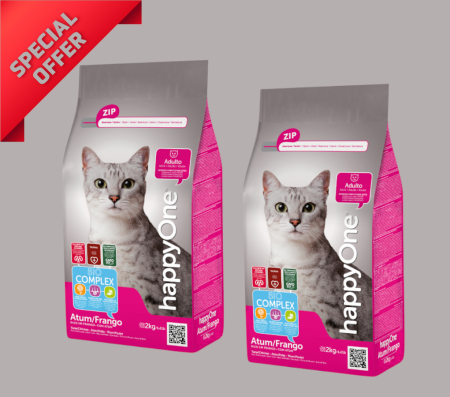 HappyOne Adult Cat Tuna/Chicken 2Kg X 2pcs (Dry food)