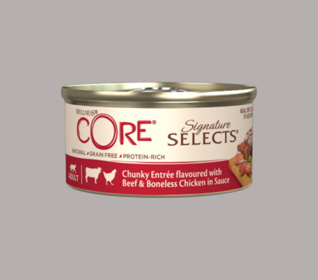 Wellness Core Signature Selects Chunky Entree with Beef & Boneless Chicken in Sauce for Adult Cat- 79g