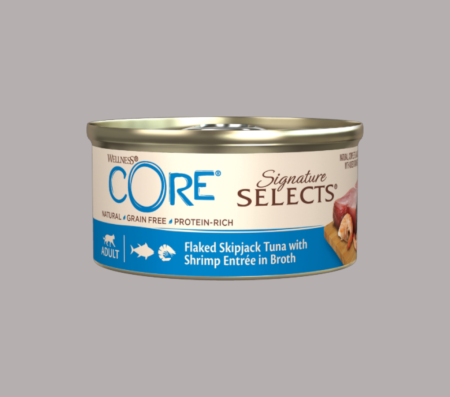 Wellness Core Signature Selects Flaked Skipjack Tuna with Shrimp Entree in Broth for Adult Cat - 79g