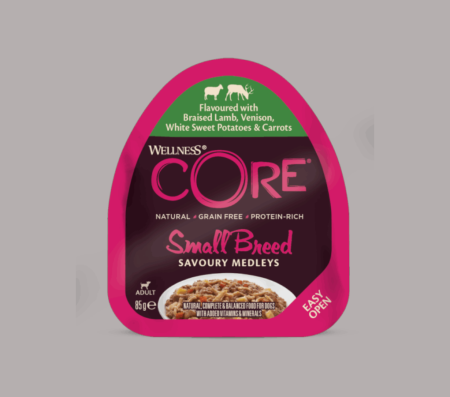 Wellness Core Small Breed Savoury Medley with  Braised Lamb, Venison, White Sweet Potatoes & Carrots 85g