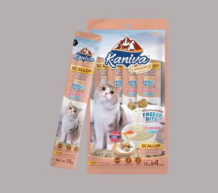 Kaniva Cat Creamy Scallop with Tuna Freeze Bits 15gx4pcs