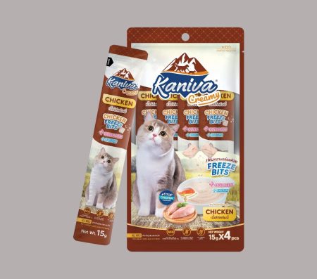 Kaniva Cat Creamy Chicken with Chicken Freeze Bits 15gx4pcs