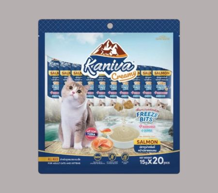 Kaniva Cat Creamy Salmon with Tuna Freeze Bits 15gx20pcs