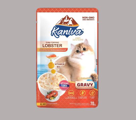 Kaniva Cat Tuna Topping Lobster in Gravy Pouch 70g (Wet Food)