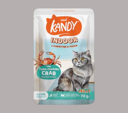 Kandy Cat Indoor with Tuna Topping Crab in Jelly 70g (Wet Food)