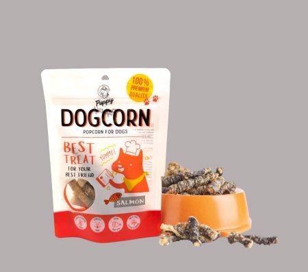 Stick Dog Corn Popcorn for Dogs with Salmon Skin Wrapped 40g