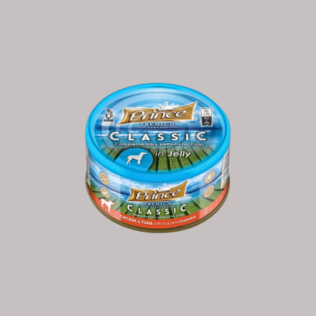 Prince Dog Premium Classic with Chicken & Tuna with Rice and Crabstick 170g