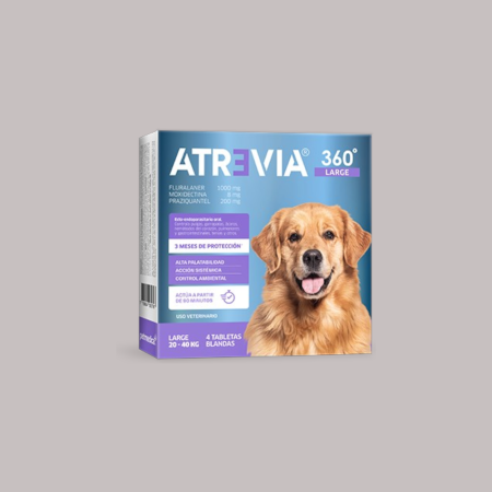 Atrevia 360 Large 20-40 Kg (Fluralaner 1000mg moxidectin 8mg praziquantel 200 mg)