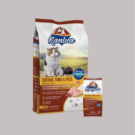 Kaniva Cat with Chicken, Tuna & Rice 1kg x 10 bags