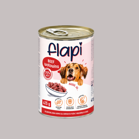 Flapi Dog Chunks in Gravy With Beef 415gr