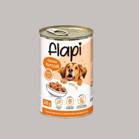 Flapi Dog Chunks in Gravy With Chicken 415gr
