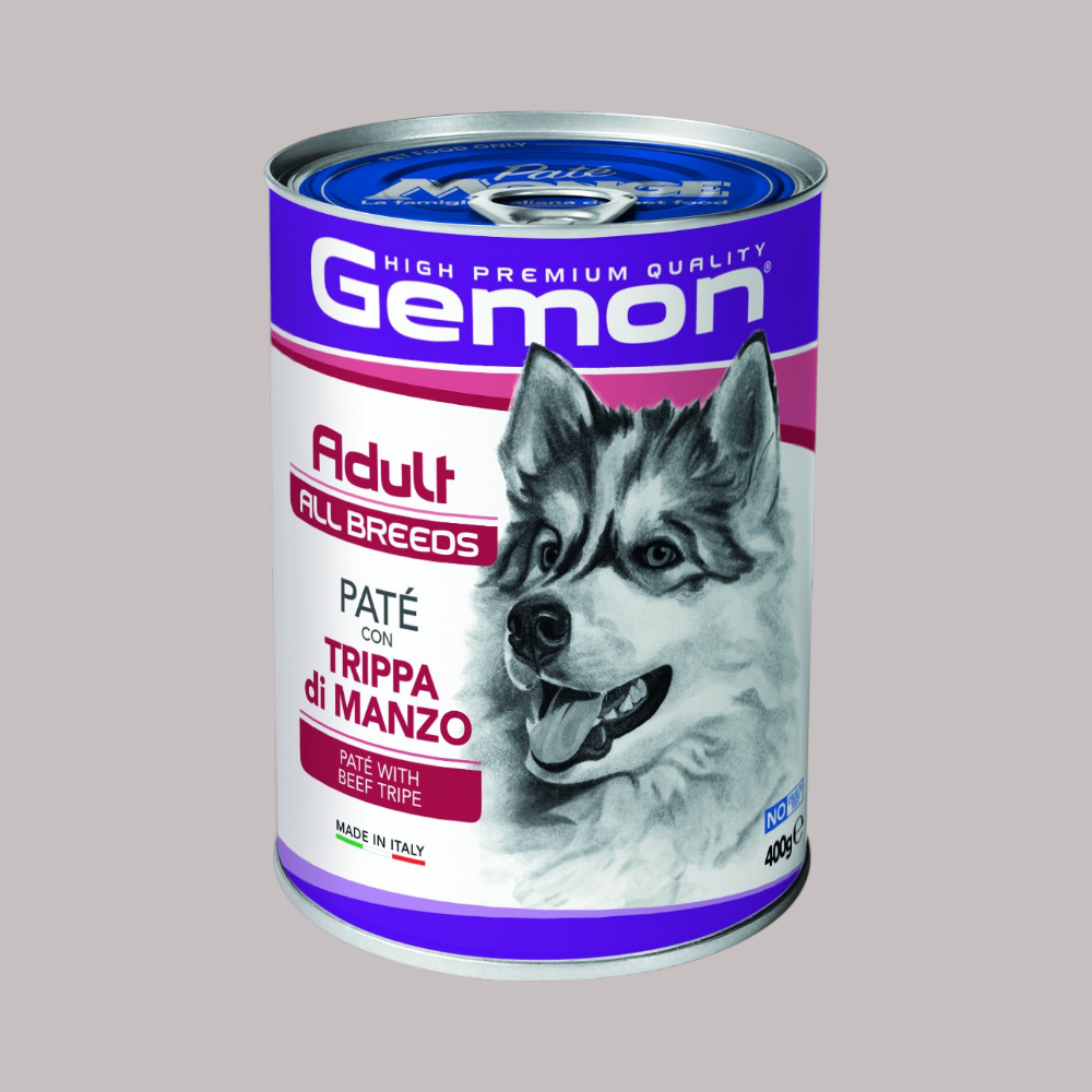 Gemon All Breeds Adult Dog Paté with Beef Tripe 405gr