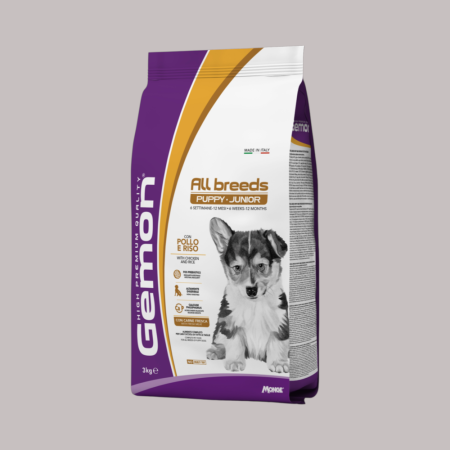 Gemon All Breeds Puppy and Junior with Chicken and Rice 3kg (Dry Food)