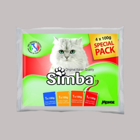 Simba Cat Multipack Pouches 100g * 4pcs (Wey Food)