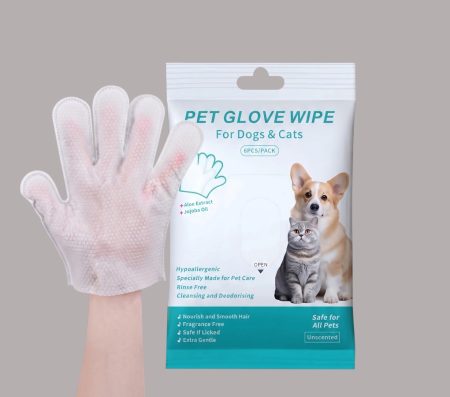 Pet Gloves Wipes For Dogs/Cat 6pcs/pack