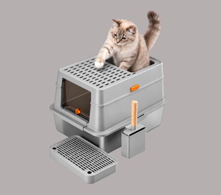 Stainless Steel Cat litter box 60.5*40*38cm (HSCB-001) (I07681)