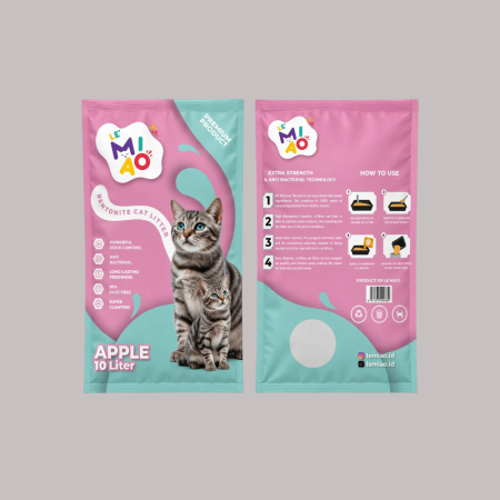 Miao Ball Shape Bentonite Cat Litter 10L( Apple Scented)