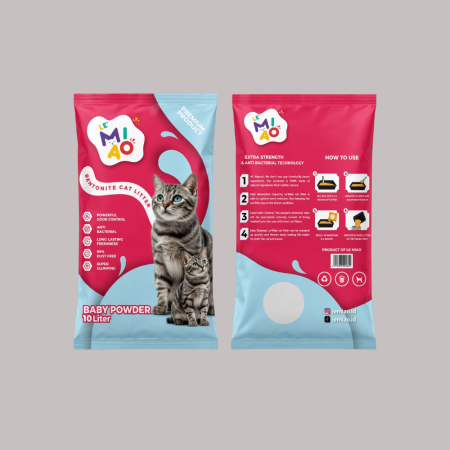 Miao Ball Shape Bentonite Cat Litter 10L( Baby Powder Scented)