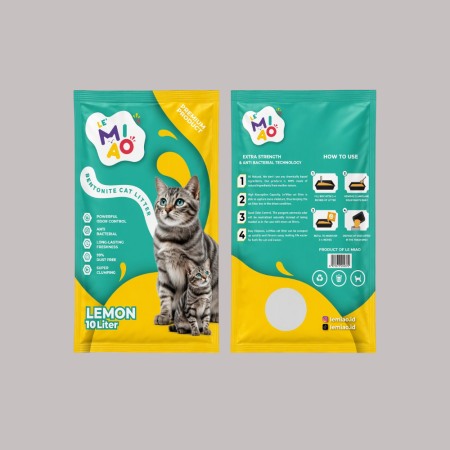 Miao Ball Shape Bentonite Cat Litter 10L( Lemon Scented)