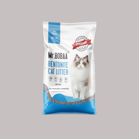 Mr.Bobaa Ball Shape Bentonite Cat litter 25L Activated Carbon